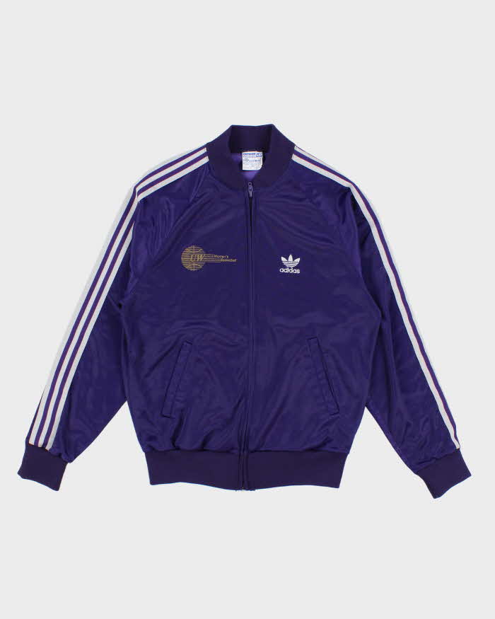 Chaqueta deportiva con cremallera Adidas ATP de béisbol morada