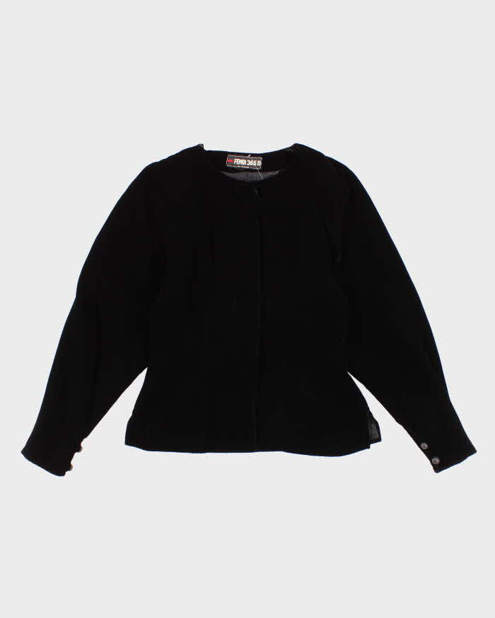 Vintage 80s Fendi 365 Velvet Evening Jacket S