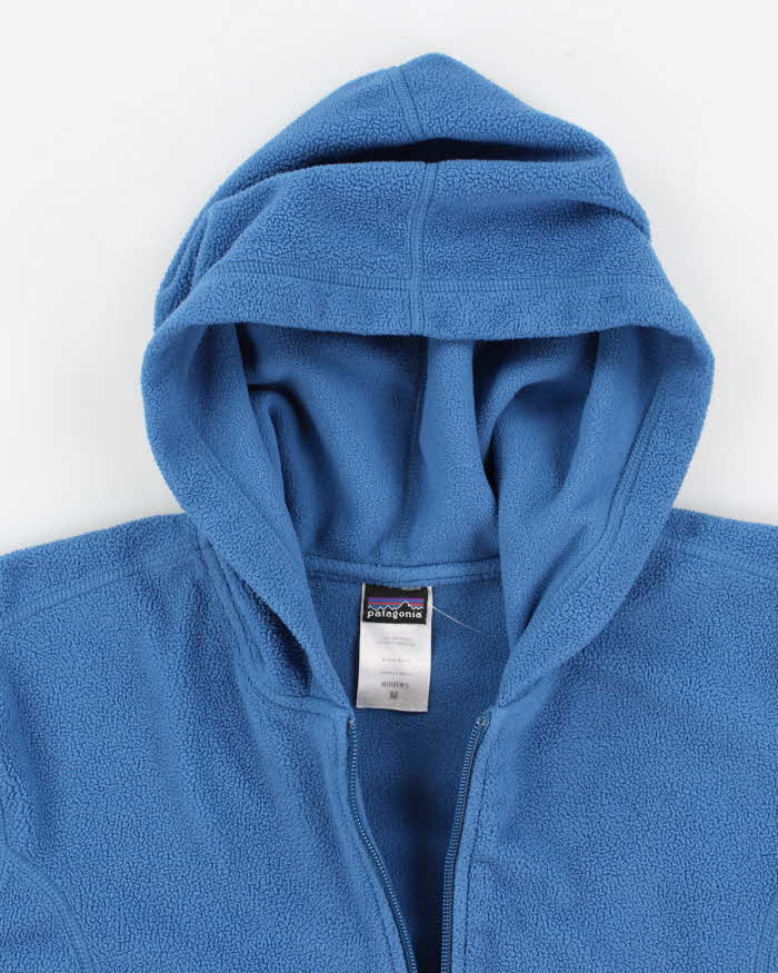 Womens French Blue Patagonia Zip Up Fleece Hoodie - M