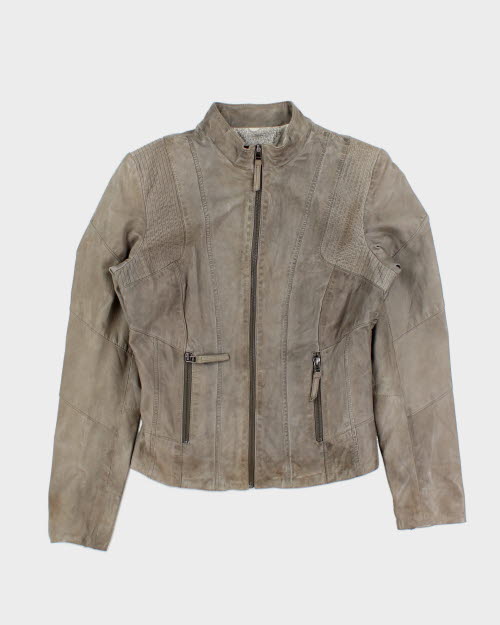Danier Grey Leather Jacket - S