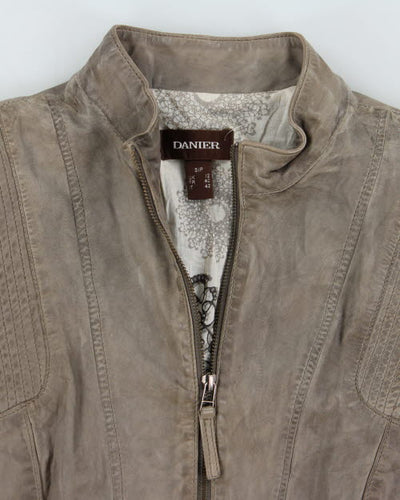 Danier Grey Leather Jacket - S