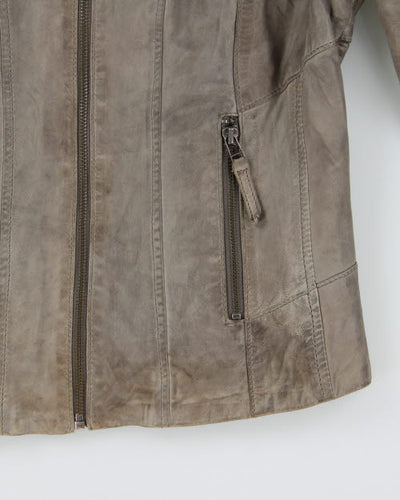 Danier Grey Leather Jacket - S