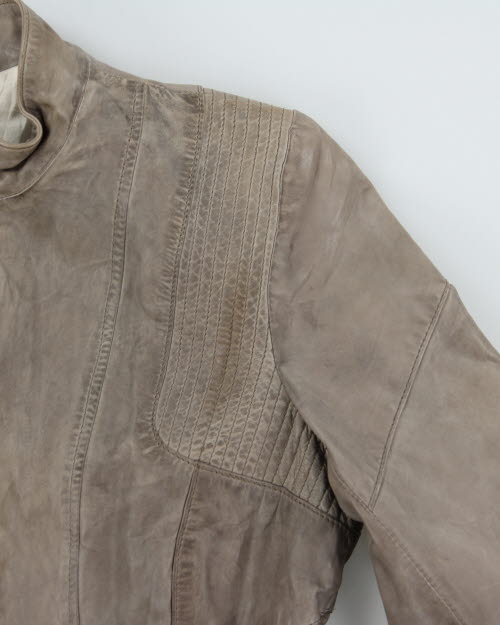 Danier Grey Leather Jacket - S