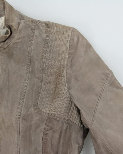 Danier Grey Leather Jacket - S