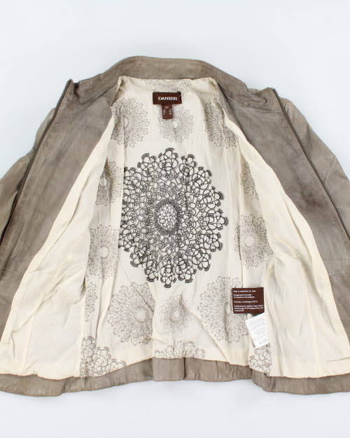 Danier Grey Leather Jacket - S