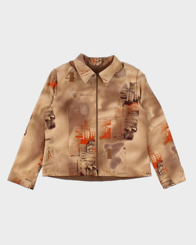 Y2k 00s Brown Reversible Jacket - L
