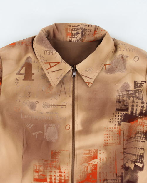 Y2k 00s Brown Reversible Jacket - L