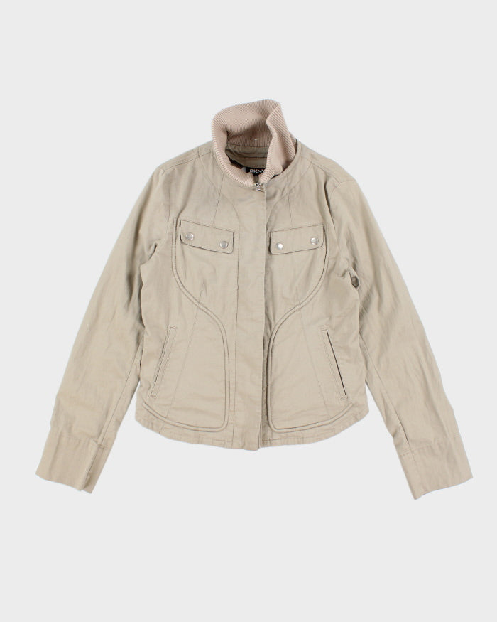 Vintage Women's Y2K DKNY Cropped Zip Up Jacket M