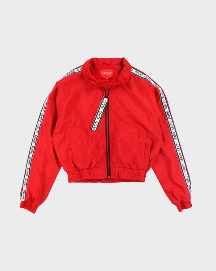 Guess Red Cropped Waterproof Jacket - S