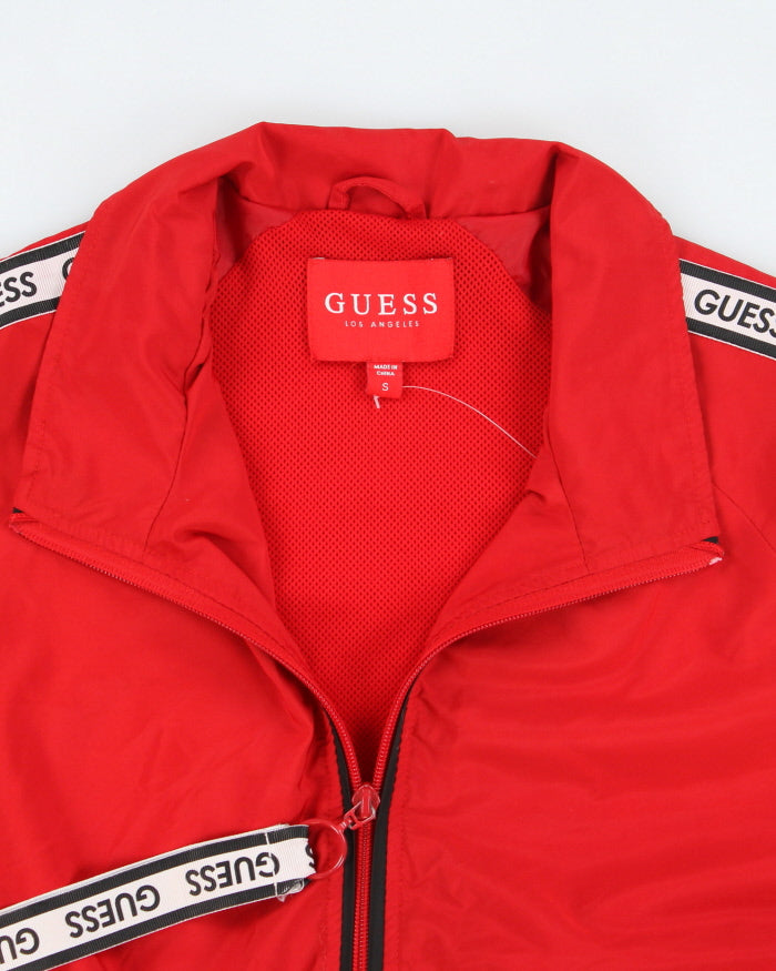 Guess Red Cropped Waterproof Jacket - S
