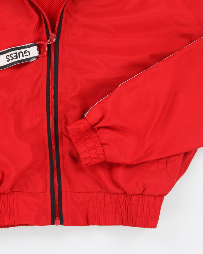 Guess Red Cropped Waterproof Jacket - S
