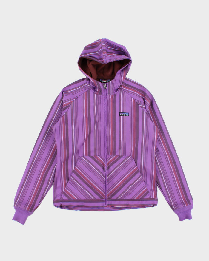 Patagonia Striped Purple Hooded Jacket - M