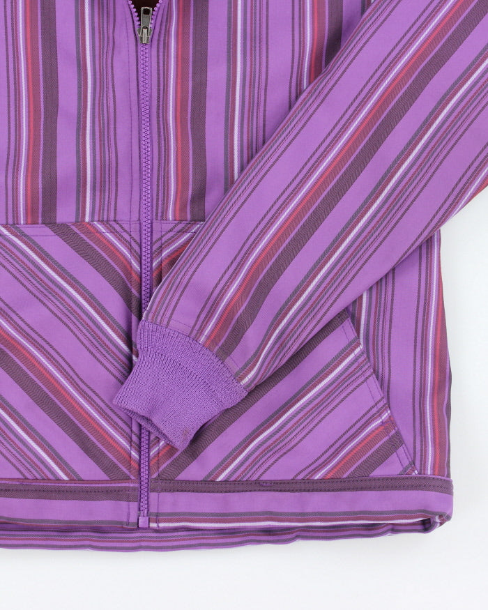 Patagonia Striped Purple Hooded Jacket - M