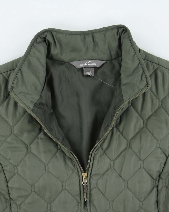 Eddie Bauer Green Lightweight Quilted Jacket - L