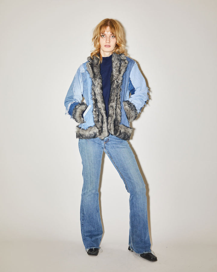 Rokit Originals Phoebe Patchwork Denim Jacket - S/M