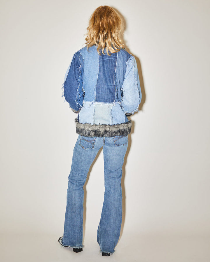 Rokit Originals Phoebe Patchwork Denim Jacket - S/M