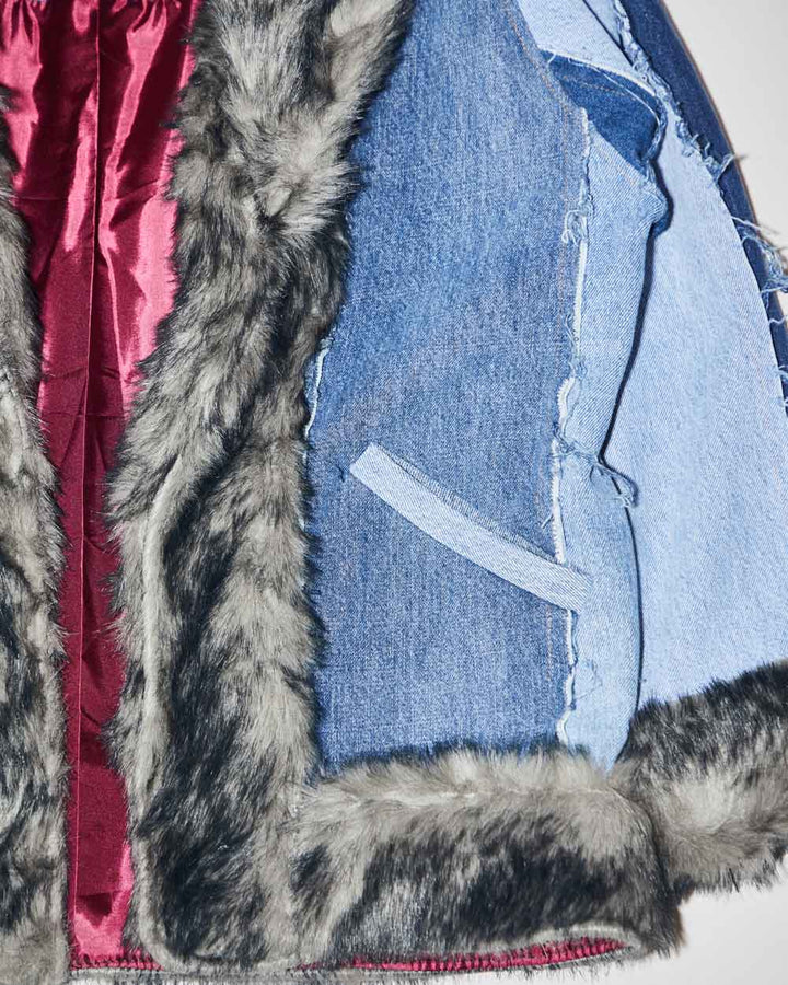 Rokit Originals Phoebe Patchwork Denim Jacket - S/M