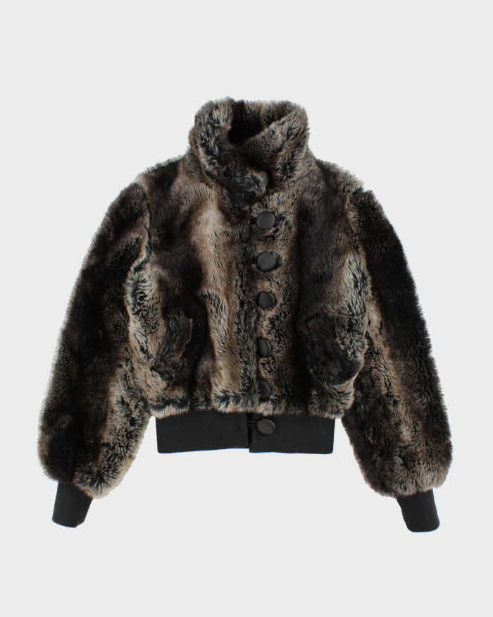 ◎Y2K RATTLE TRAP animal velor fur jaket Vintage Y2k 00s Baby Phat Faux Fur Jacket - M – Rokit