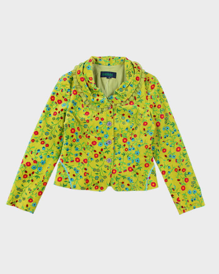 Vintage 90s Micmac Green Velvet Jacket - S