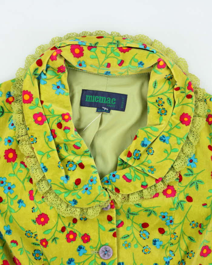 Vintage 90s Micmac Green Velvet Jacket - S