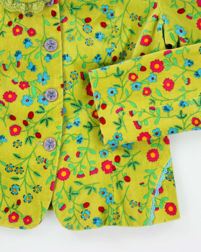 Vintage 90s Micmac Green Velvet Jacket - S