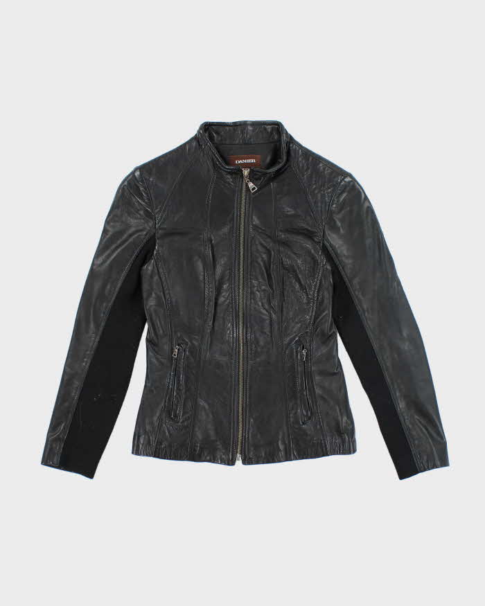 Vintage Y2K Danier Women's Slim Fit Leather Biker Jacket - XS