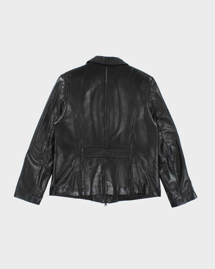 Vintage Y2K Danier Leather Zip Up Harrington Jacket - L