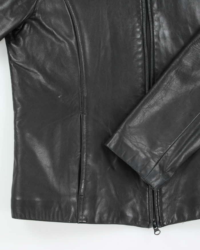 Vintage Y2K Danier Leather Zip Up Harrington Jacket - L