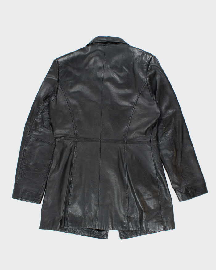 Vintage 90's Women's Danier Double Breasted Leather Jacket - M