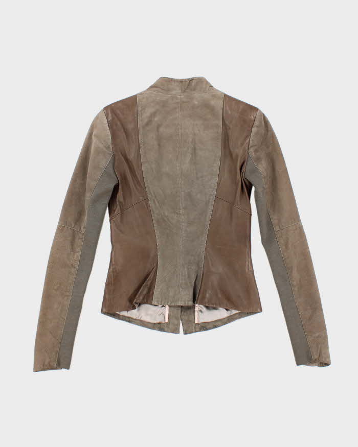 Vintage Danier Lightweight Wool Panel Leather Jacket - XS