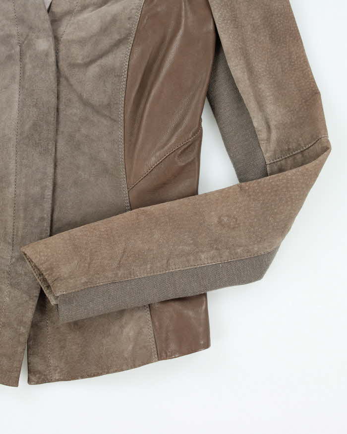 Vintage Danier Lightweight Wool Panel Leather Jacket - XS