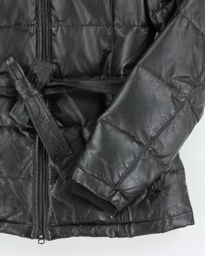 Vintage Y2K Danier Heavyweight Insulated Leather Puffer Jacket - M