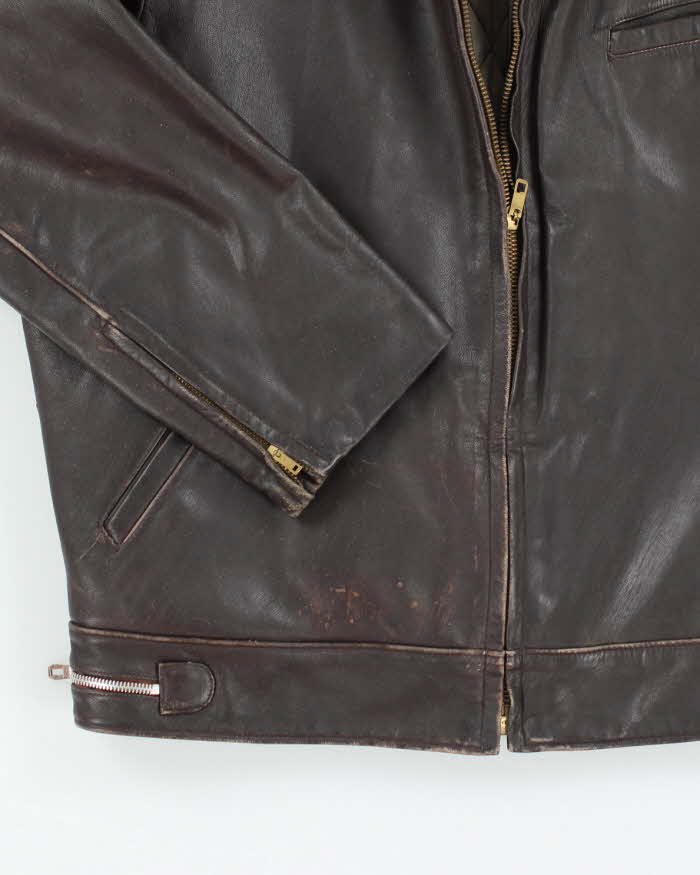 Vintage 80's Cohung Heavyweight Cropped Leather Jacket - M