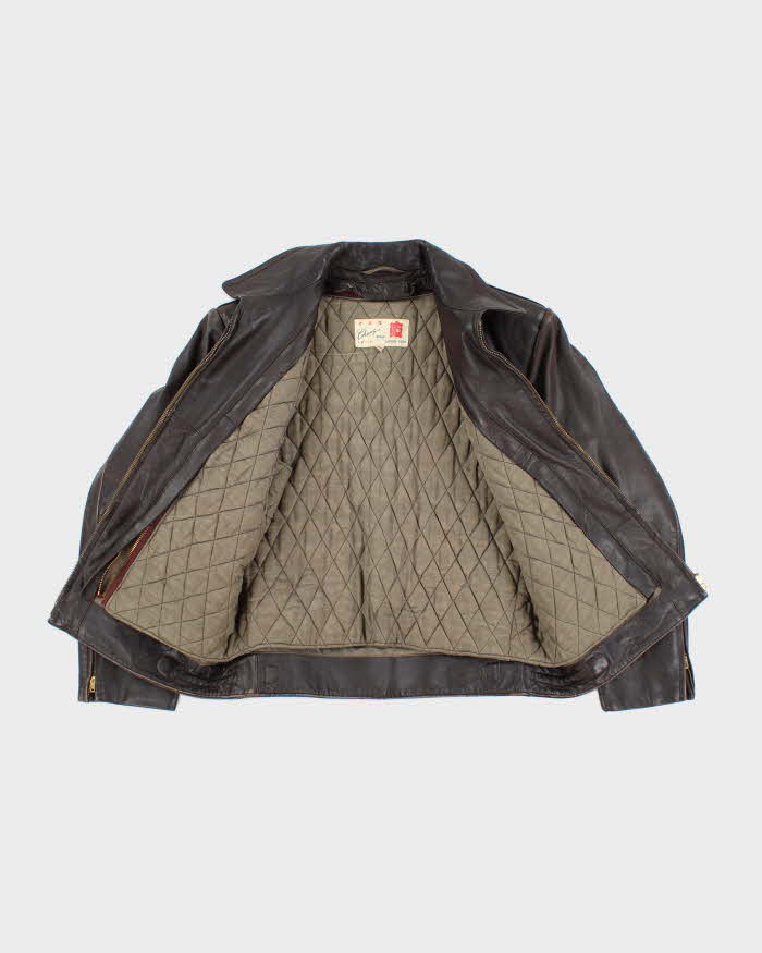 Vintage 80's Cohung Heavyweight Cropped Leather Jacket - M