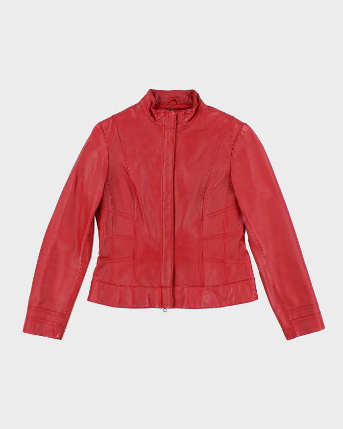 Vintage Y2k 00s Danier Red Leather Jacket - S