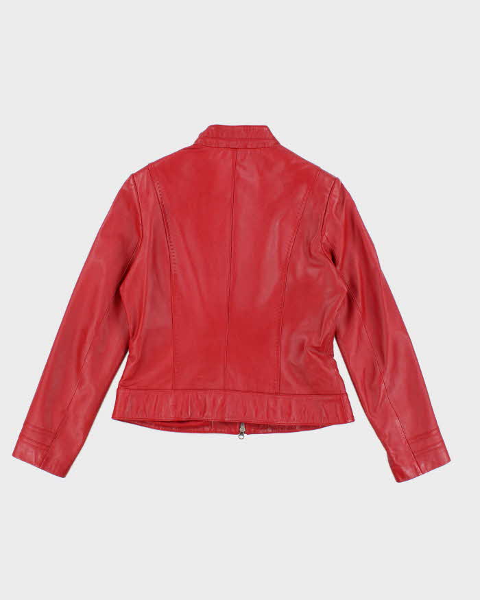 Vintage Y2k 00s Danier Red Leather Jacket - S