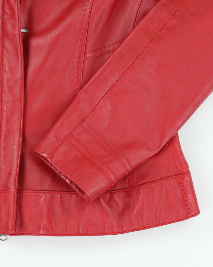 Vintage Y2k 00s Danier Red Leather Jacket - S