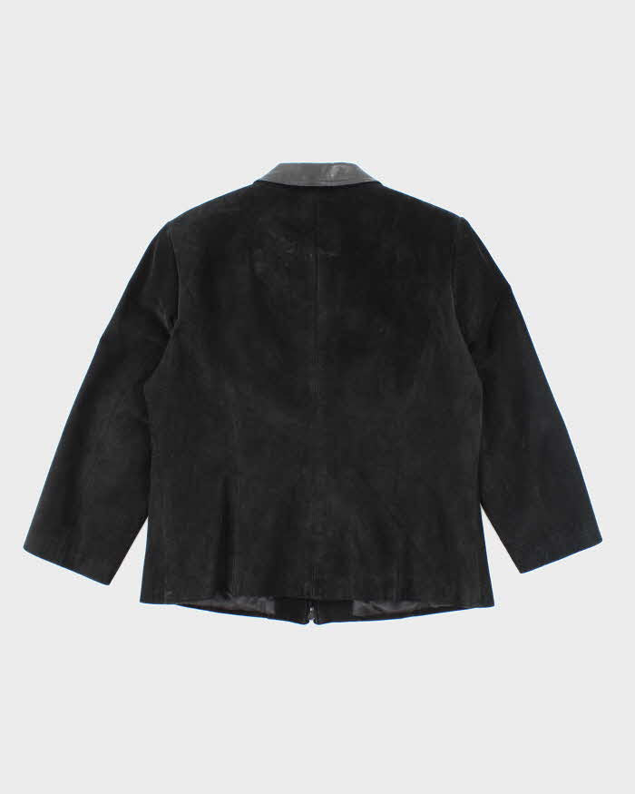 Vintage Danier Black Suede & Leather Jacket - L