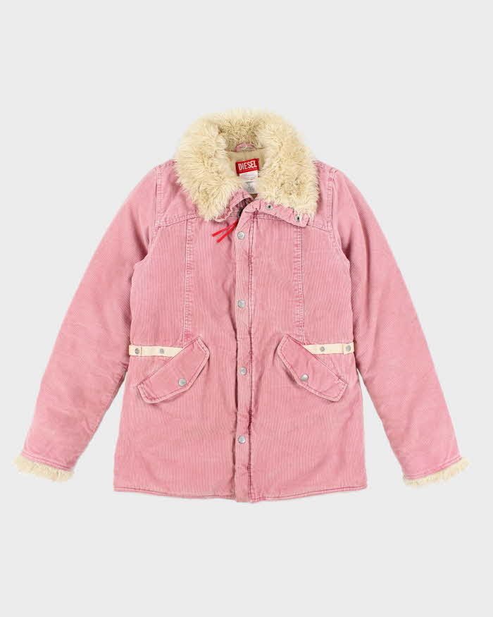 Vintage Y2k 00s Diesel Pink Corduroy Jacket - L – Rokit