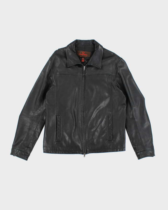 Vintage Y2K Danier Zip Up Leather Harrington Jacket - L