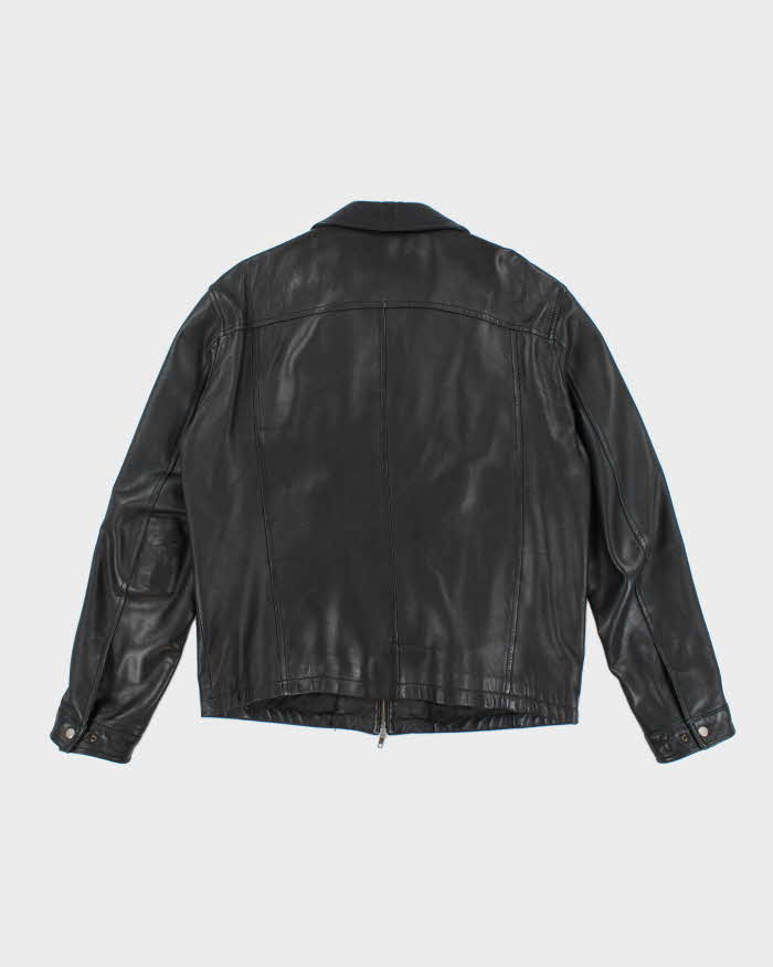 Vintage Y2K Danier Zip Up Leather Harrington Jacket - L