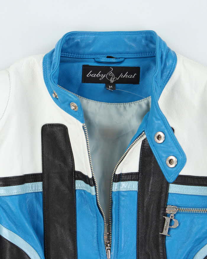 Vintage Y2k 00s Baby Phat Motorcycle Leather Jacket - M