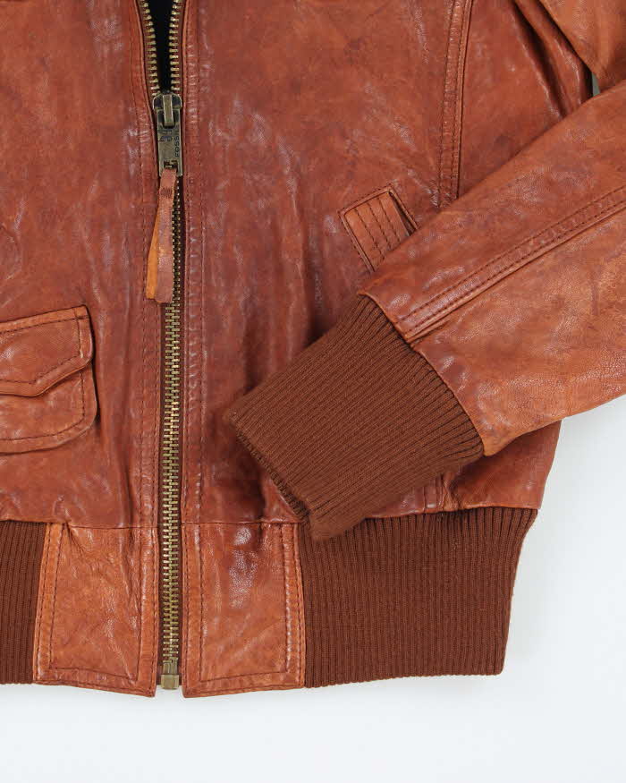 Vintage Fossil Brown Leather Jacket - S