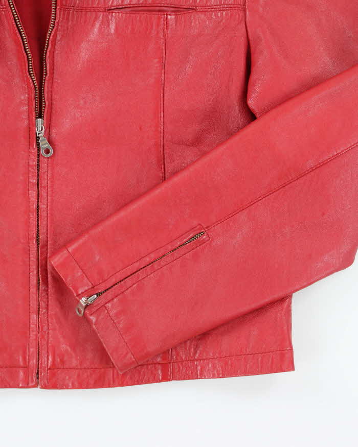 Vintage Y2k 00s Wilsons Red Leather Jacket - XL