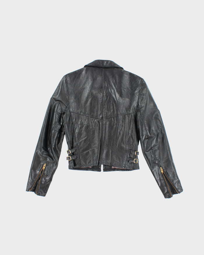 Vintage 80's Women's Jonathon Christopher Tapered Leather Biker Jacket - S