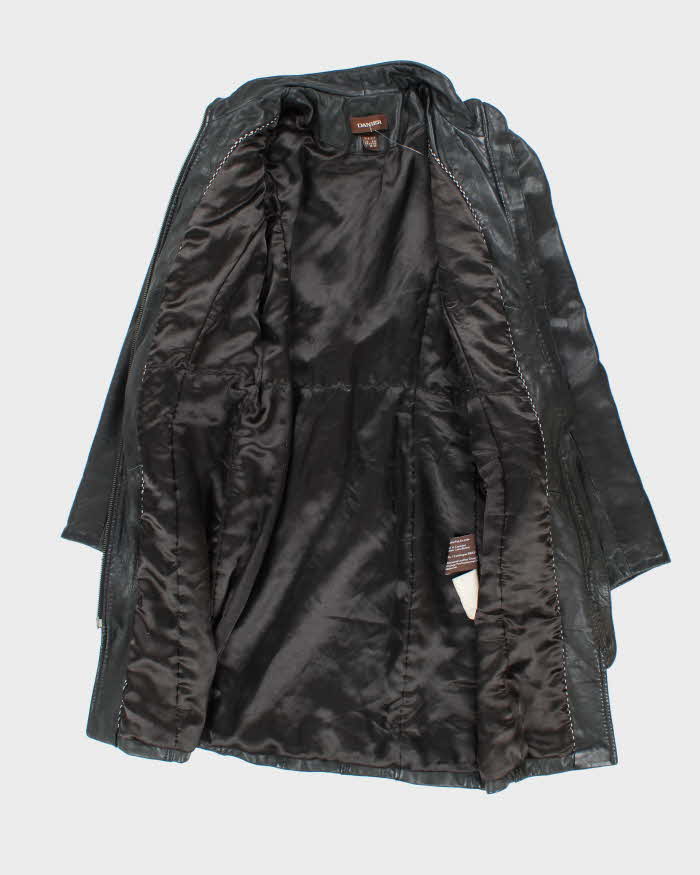 Vintage Danier Long Zip-Up Belted Leather Jacket - XS