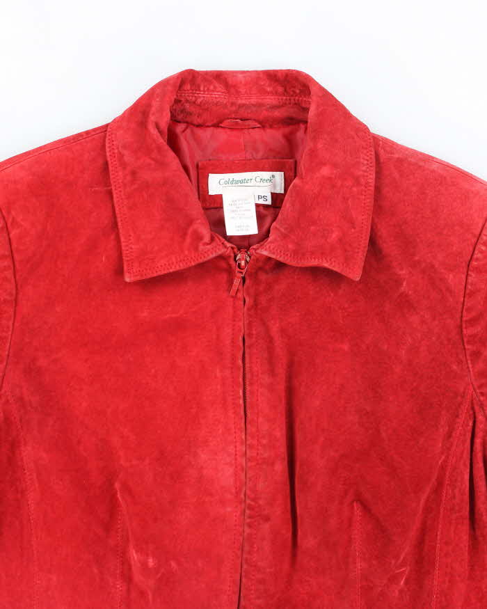 Vintage Cold Water Creek Red Suede Jacket - M