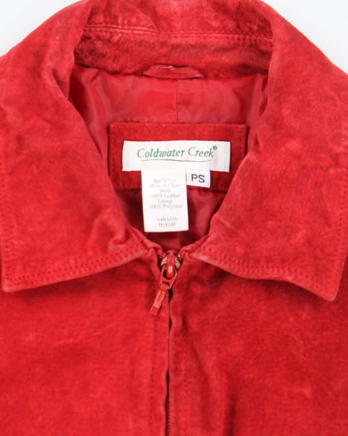 Vintage Cold Water Creek Red Suede Jacket - M