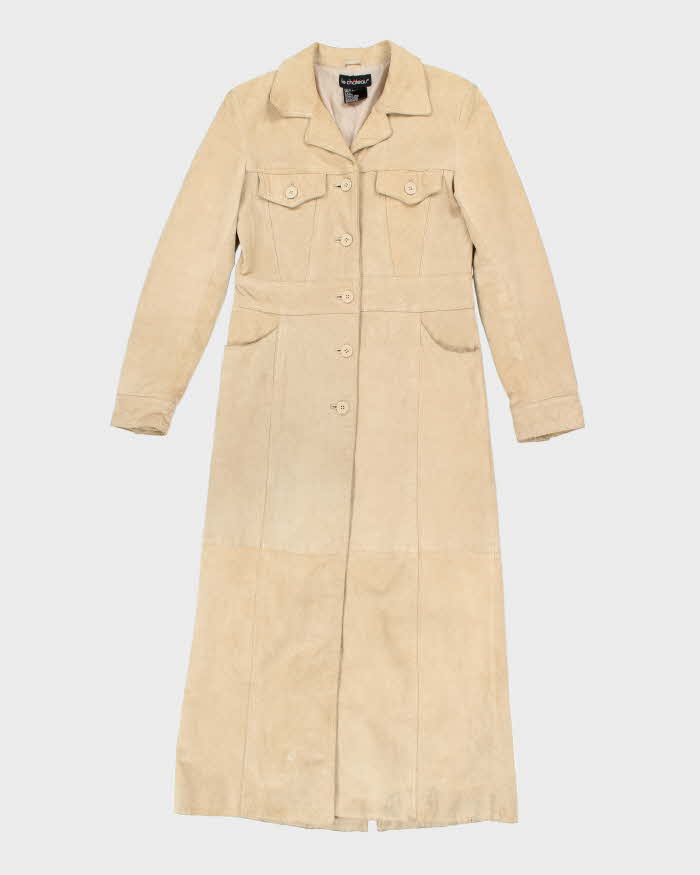 Vintage 90s Le Chateau Long Suede Jacket - S