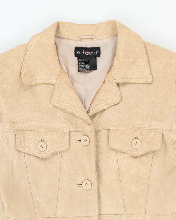 Vintage 90s Le Chateau Long Suede Jacket - S